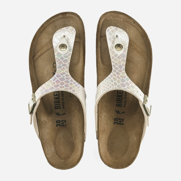 Klapki japonki dziecięce dla dziewczynki Birkenstock GIZEH Kids Birko-Flor Narrow 31 Kremowe (4052001662851) - obraz 5