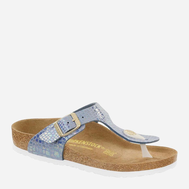 Klapki japonki dziecięce dla dziewczynki Birkenstock GIZEH Kids Birko-Flor Narrow 32 Niebieskie (4052001663117) - obraz 2