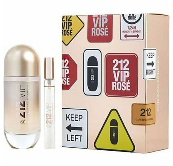 Zestaw damski Carolina Herrera 212 Vip Rose Woda perfumowana damska 80 ml + Woda perfumowana damska 10 ml (8411061065273) - obraz 1