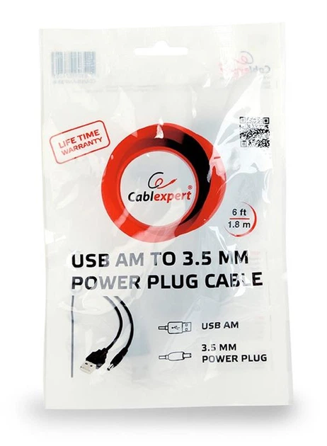 Кабель живлення Cablexpert (CC-USB-AMP35-6) USB-3.5мм, 1.8м, чорний - Фото 2 Кабель живлення Cablexpert (CC-USB-AMP35-6) USB-3.5мм, 1.8м, чорний - изображение 2