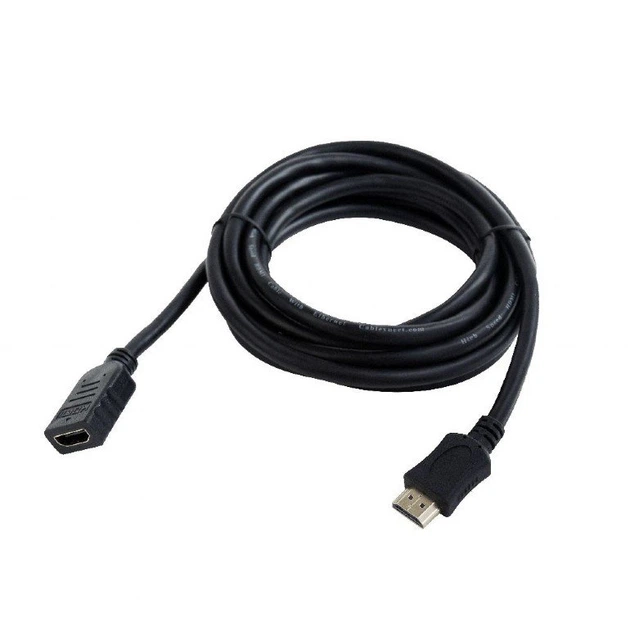 Кабель Cablexpert HDMI - HDMI (M/F), подовжувач, 1.8 м, чорний (CC-HDMI4X-6) пакет - Фото 3 Кабель Cablexpert HDMI - HDMI (M/F), подовжувач, 1.8 м, чорний (CC-HDMI4X-6) пакет - зображення 3