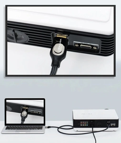 Кабель Vention HDMI - HDMI V 2.0 (M/M),1 м, Black (VAA-B05-B100) - Фото 4 Кабель Vention HDMI - HDMI V 2.0 (M/M),1 м, Black (VAA-B05-B100) - зображення 4