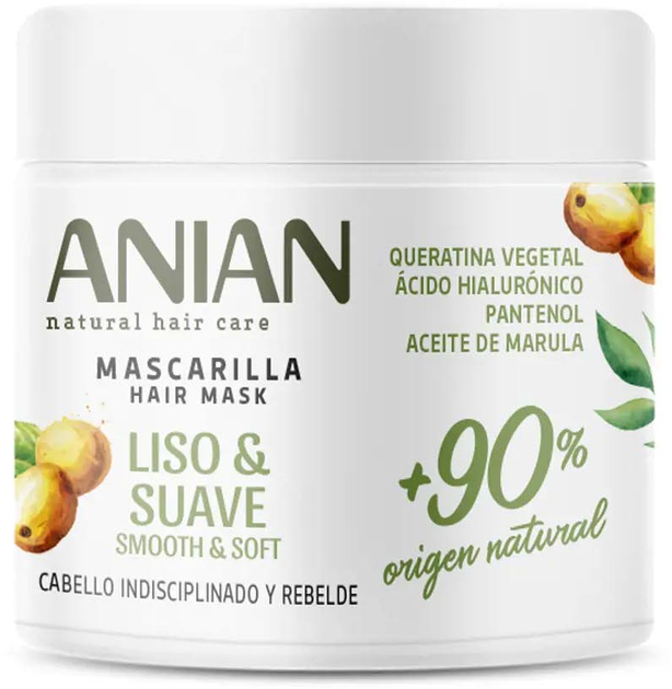 Маска для волосся Anian Liso y Suave Mascarilla Queratina Vegetal 350 мл (8414716160941) - зображення 1