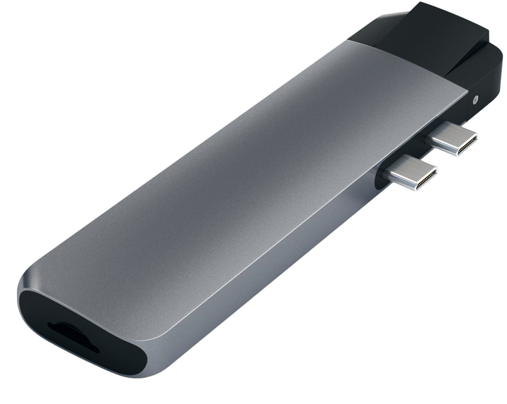 USB-хаб Satechi Aluminum Type-C Pro Hub Adapter with Ethernet Space Gray (ST-TCPHEM) - зображення 2