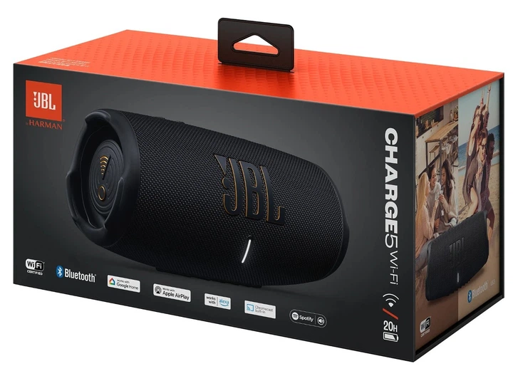 Акустика JBL Charge 5 Wi-Fi Black (JBLCHARGE5WIFIBLK) – фото