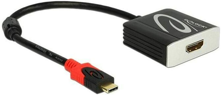 Kabel Delock USB Type-C - HDMI 0.2 m Black (4043619627301) - obraz 1