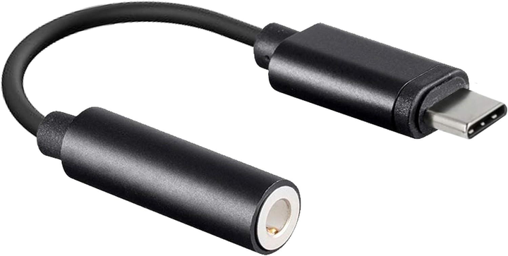 Adapter Delock USB Type-C - 3.5 mm miniJack 0.14 m Black (4043619658428) - obraz 1