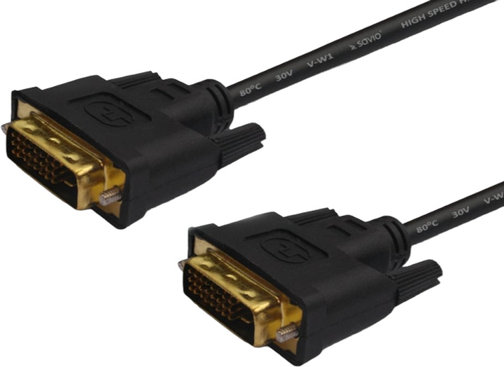 Kabel ShiverPeaks DVI-D 2 m Black (4017538022356) - obraz 1