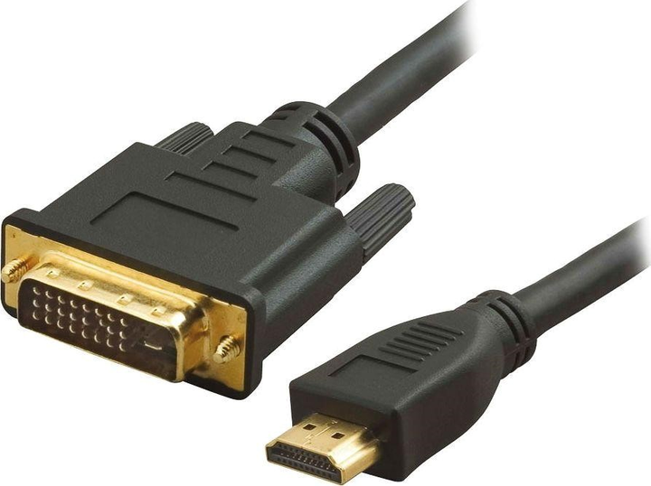 Kabel ShiverPeaks HDMI-DVI 1 m Black (4017538030108) - obraz 1