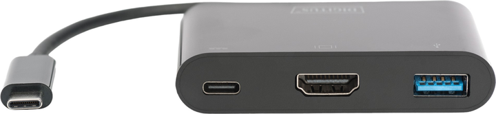 Adapter Digitus USB Type-C – HDMI/USB Type-C/USB Type-A Black (DA-70855) - obraz 2