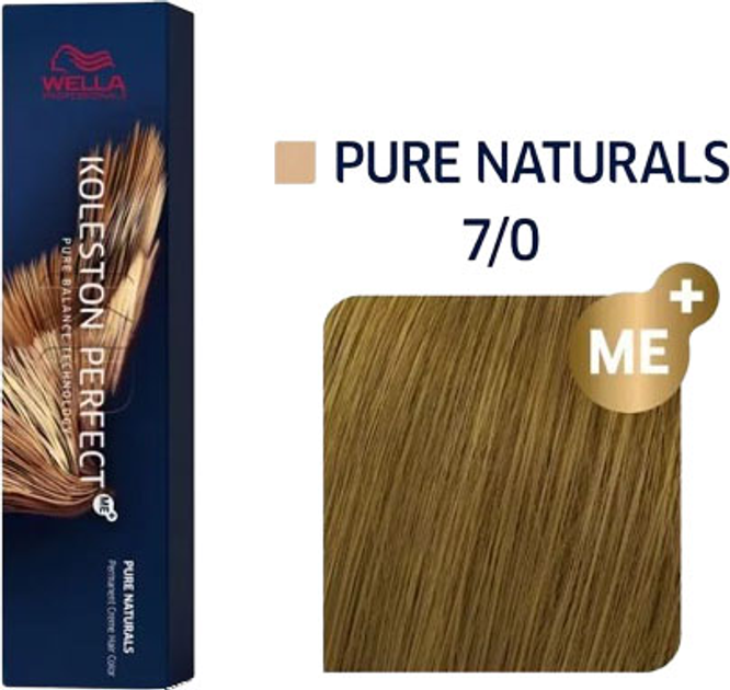 Farba do włosów Wella Professionals Koleston Perfect Me+ Pure Naturals 7/0 80 ml (4064666231037) - obraz 1