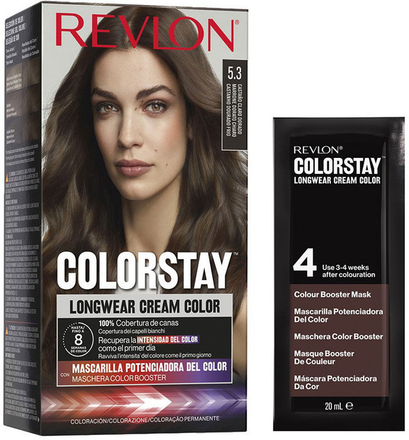 Farba do włosów Revlon Professional Colorstay Longwear Cream Color 5.3 Light Brown Gold 20 ml (309970210571) - obraz 1