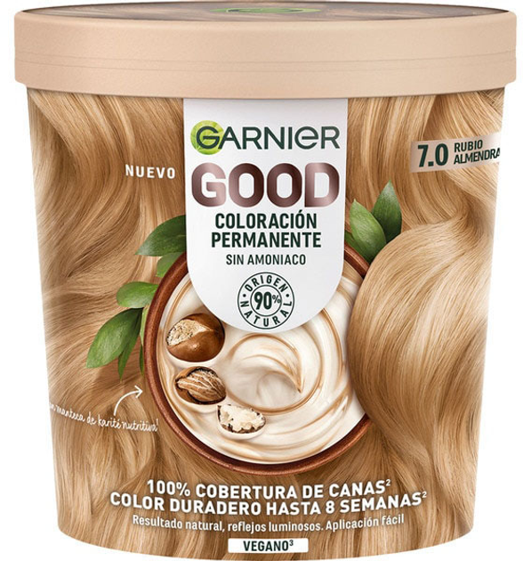 Farba do włosów Garnier Good Coloracion Permanente 7.0 Rubio Almendra 100 ml (3600542518895) - obraz 1