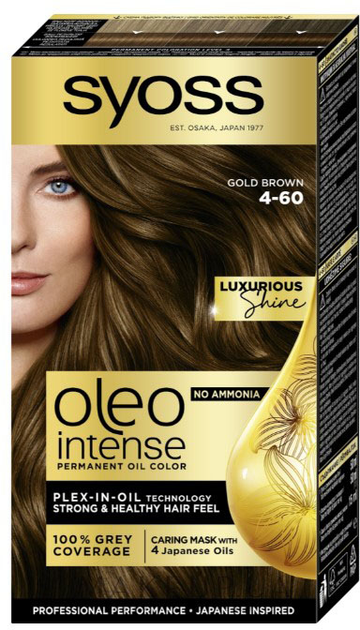 Фарба для волосся Syoss Oleo Intense Tinte Sin Amoniaco Luxurious Shine 4-60 115 мл (5201143734141) - зображення 1