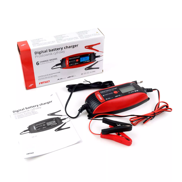Зарядний пристрій AMiO DBC-4A 2A/4A 6V/12V - зображення 3