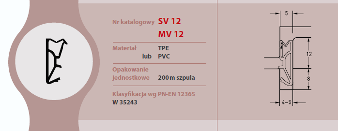 Уплотнитель Deventer SV12 для окон и дверей коричневый - изображение 5