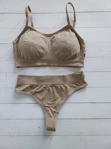Комплект нижнего белья топ бюстгальтер трусики Honey Fashion Accessories One Size S/М хаки (2-187) - Фото 8 Комплект нижнего белья топ бюстгальтер трусики Honey Fashion Accessories One Size S/М хаки (2-187) - изображение 8