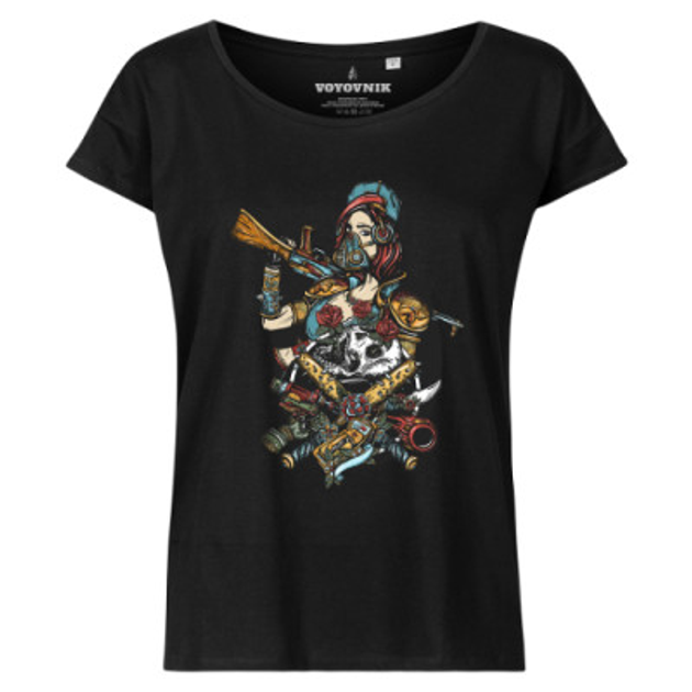 Футболка жіноча Sniper Of Apocalypse Roses Voyovnik Size XL Black - изображение 1