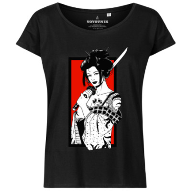 Футболка жіноча Geisha Sword Voyovnik Size M Black - зображення 1