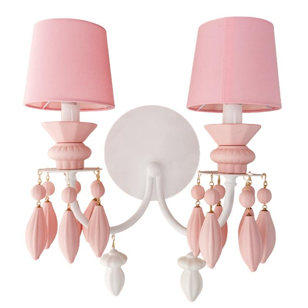 Светильник бра Slavia BL001/2pink на 2 лампы настенный розового цвета (21-81-BL001/2pink) - изображение 1