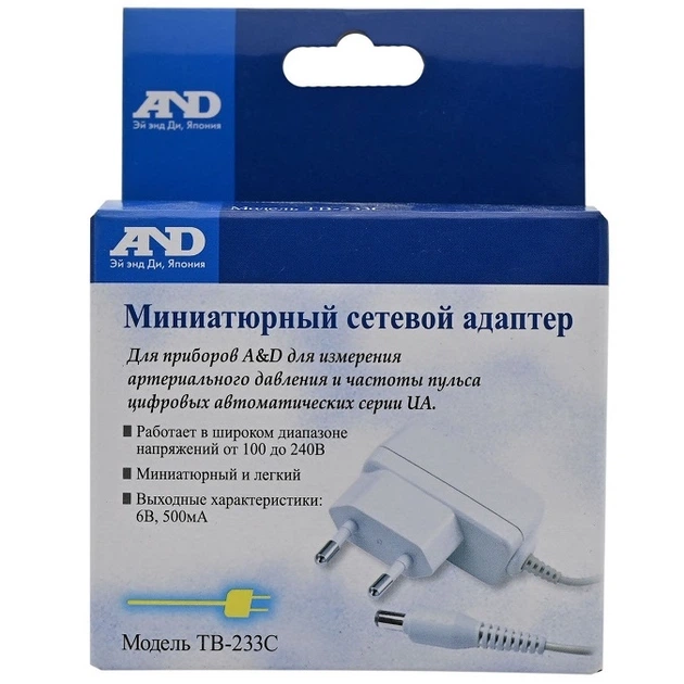 Оригинальный сетевой адаптер для тонометров AND TB-233C - изображение 3