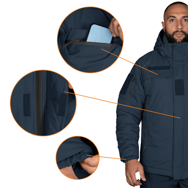 Куртка тактична тепла чоловіча Camotec Patrol System 3.0 Темно-синій L KL1113 - зображення 3