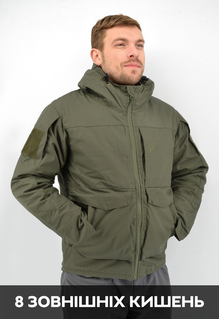 Тактична куртка Eagle зимова з підкладкою Omni-Heat та силіконовим утеплювачем Green 3XL (AW010783) - зображення 2