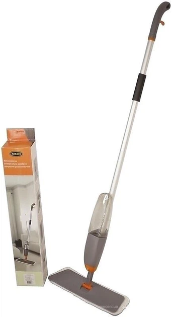 Швабра с распылителем универсальная Healthy Spray Mop для полов и окон, серая - Фото 1 Швабра с распылителем универсальная Healthy Spray Mop для полов и окон, серая - изображение 1