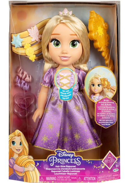 Лялька з аксесуарами Jakks Disney Princess Magic in Motion Hair Glow Rapunzel 39 см (0192995217256) - зображення 1