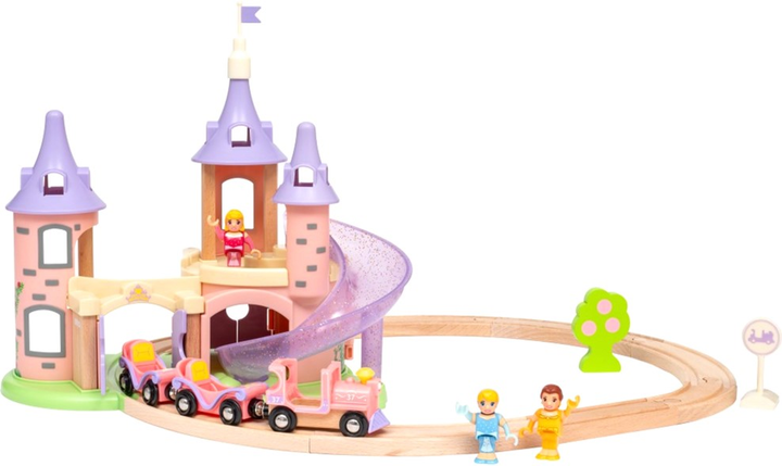 Ігровий набір Brio Disney Замок принцес з дерев'яною залізницею (7312350333121) - зображення 2