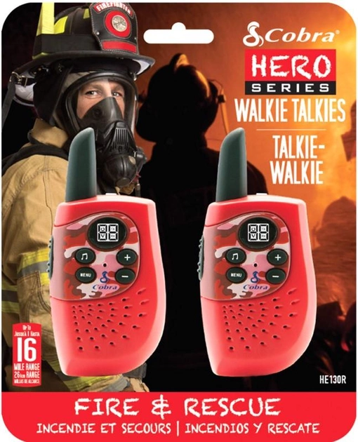 Набір рацій Cobra Walkie Talkie Hero Series Fire & Rescue (0856062006296) - зображення 1