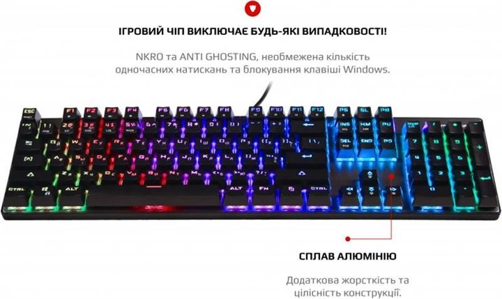 Клавіатура Motospeed CK104 Outemu Blue RGB Silver (mtck104cmb) - Фото 7 Клавіатура Motospeed CK104 Outemu Blue RGB Silver (mtck104cmb) - изображение 7