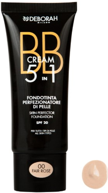 BB krem Deborah BB 5-in-1 Foundation SPF20 nawilżający 00 Fair Rose 30 ml (8009518145885) - obraz 1