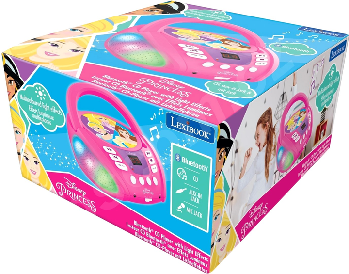 Бумбокс Lexibook Disney Princess Bluetooth CD Player (3380743090450) - зображення 1