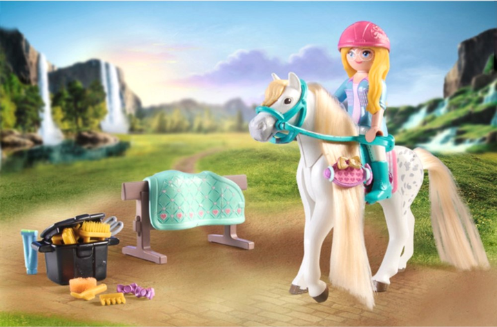 Zestaw do zabawy Playmobil Horses of Waterfall Myjnia z Izabelą i Lionessom (4008789713544) - obraz 5