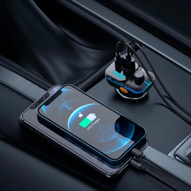 Автомобильный FM-трансмиттер LUTU С24 Bluetooth 5.0 QC3.0 PD 25 Вт Черный (1013-545-00) - изображение 6