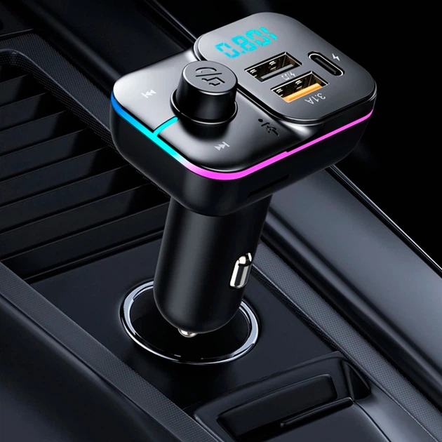Автомобильный FM-трансмиттер LUTU С24 Bluetooth 5.0 QC3.0 PD 25 Вт Черный (1013-545-00) - изображение 7