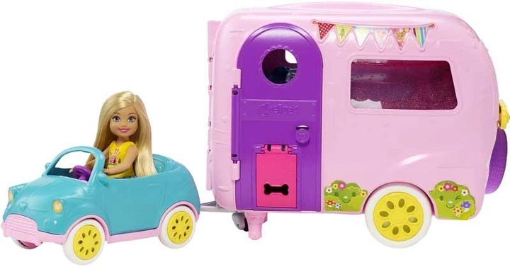 Лялька з аксесуарами Mattel Barbie Club Chelsea Transforming Camper (0887961691115) - зображення 1