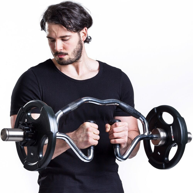 Гриф олимпийский Bi-Tri-Trap York Fitness 86см (50мм) с резиновыми рукоятками - Фото 5 Гриф олимпийский Bi-Tri-Trap York Fitness 86см (50мм) с резиновыми рукоятками - изображение 5
