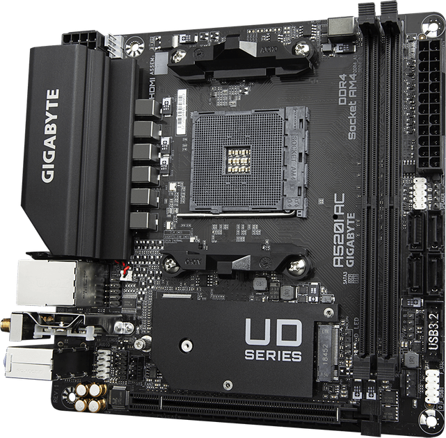 Płyta główna Gigabyte A520I AC (sAM4, AMD A520, PCI-Ex16) (4719331809867) - obraz 3