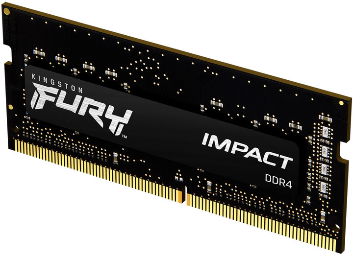Pamięć Kingston Fury SODIMM DDR4-2666 16384 MB PC4-21300 Impact Black (KF426S15IB1/16) - obraz 2