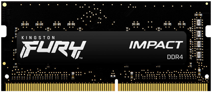 Pamięć Kingston Fury SODIMM DDR4-2666 32768 MB PC4-21300 Impact Black (KF426S16IB/32) - obraz 1