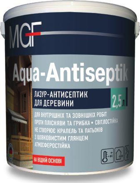 Просочення для дерева MGF AQUA-ANTISEPTIK 0,75л Тік - зображення 1