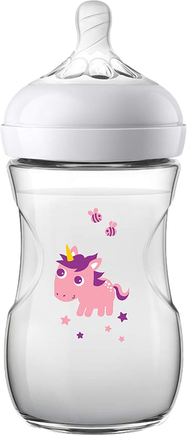 Butelka dla niemowląt Philips Avent Natural Baby Bottle Unicorn 260 ml 1 szt (8710103876540) - obraz 1