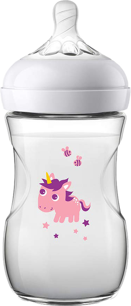 Пляшечка для немовлят Philips Avent Natural Baby Bottle Unicorn 260 мл 1 шт (8710103876540) - зображення 1