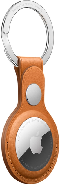 Шкіряний брелок Apple для AirTag з кільцем для ключів Golden Brown (MMFA3ZM/A) - зображення 2