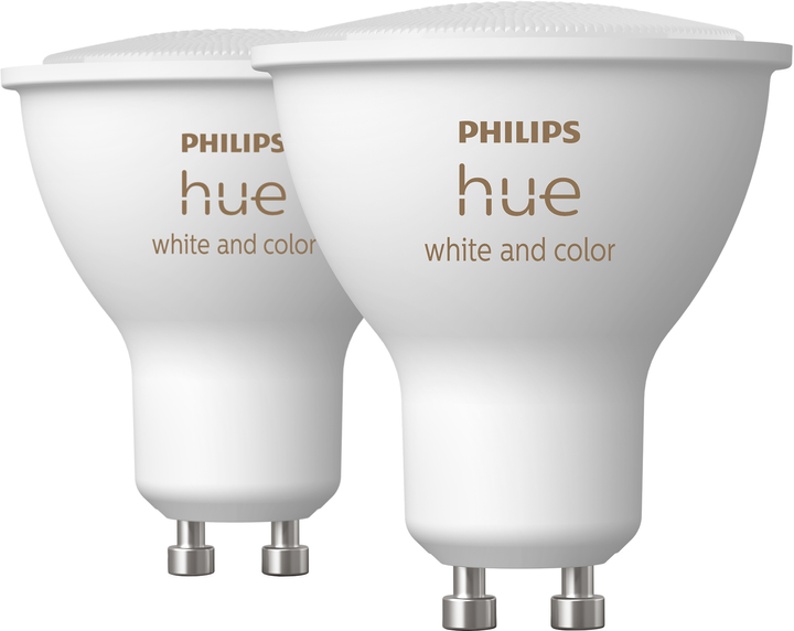 Лампа розумна Philips Hue GU10 5.7W 2000K-6500K RGB 2 шт. (8719514340084) - зображення 1