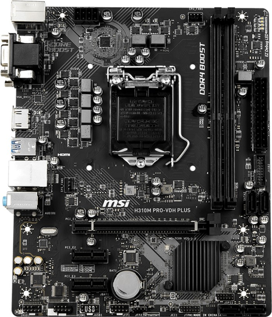 Материнська плата MSI H310M PRO-VDH PLUS (s1151, Intel H310, PCI-Ex16) (4719072587116) - зображення 1