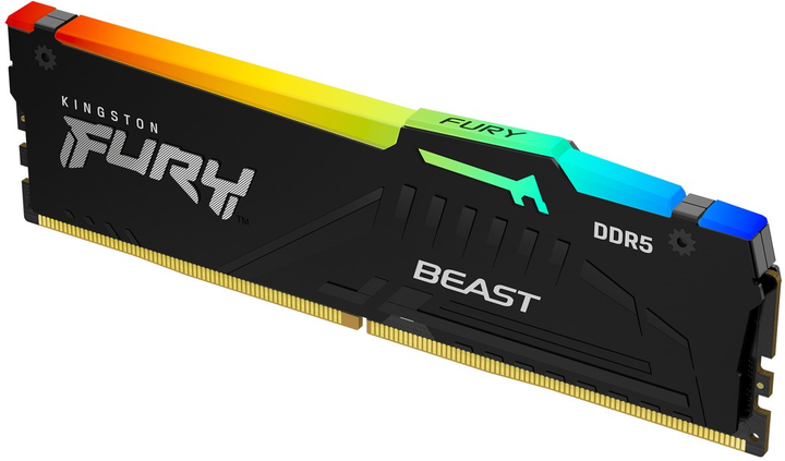 Pamięć Kingston FURY DDR5-5200 16384MB PC5-41600 Beast RGB Black (KF552C40BBA-16) - obraz 1