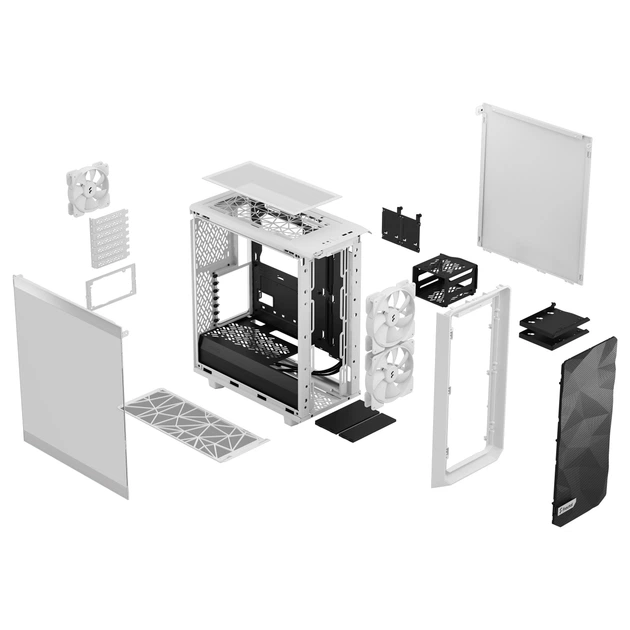 Obudowa Fractal Design Meshify 2 Compact Lite White TG Clear (FD-C-MEL2C-04) - obraz 4